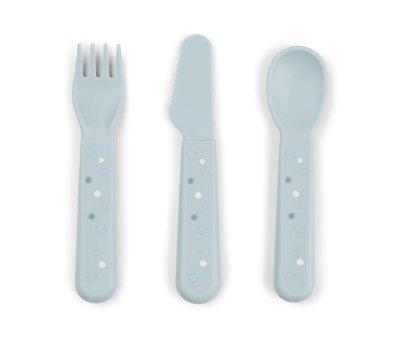 3 Cubiertos Happy Dots Blue