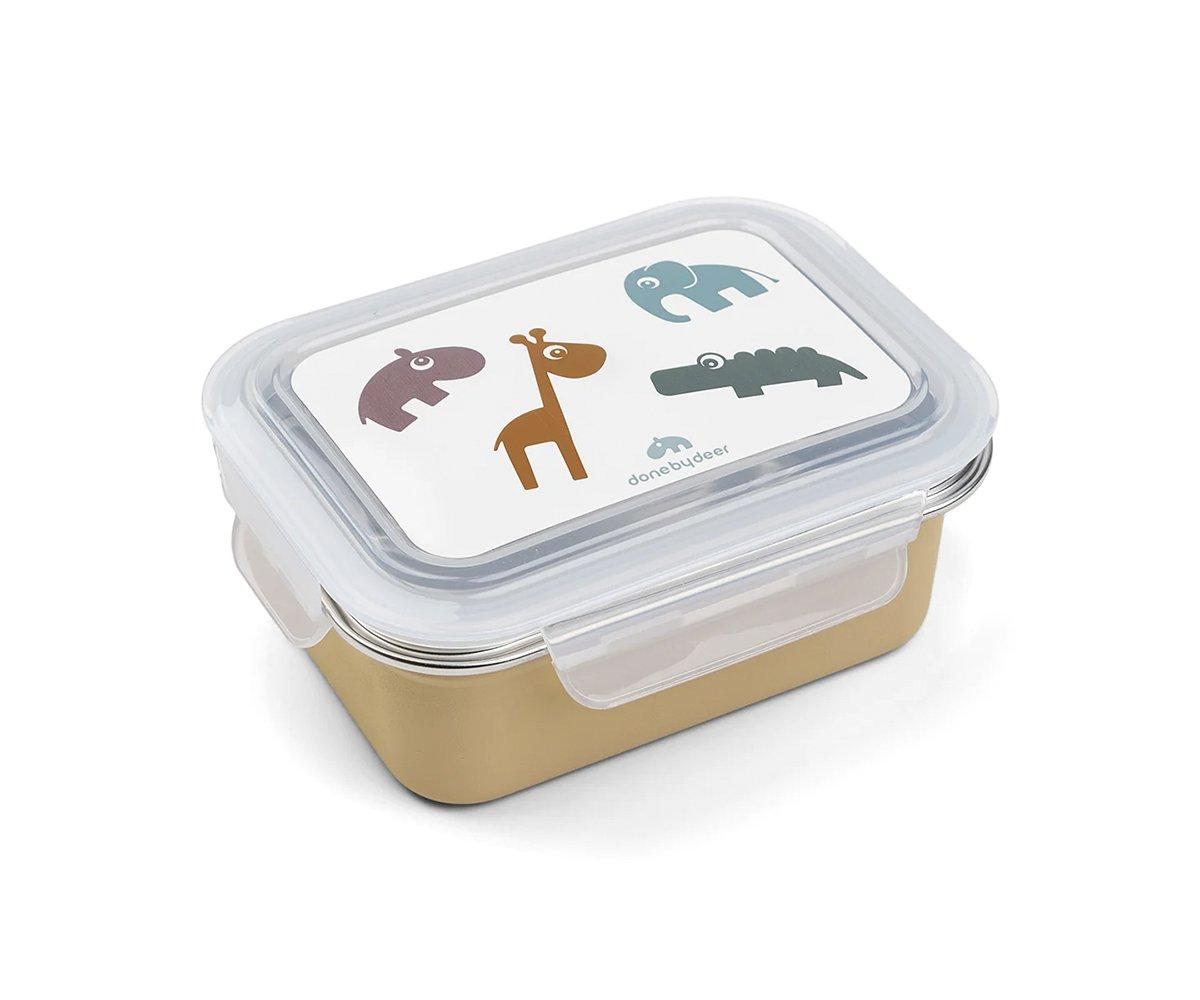 Lunch Box Acciaio Deer Friends  Mustard