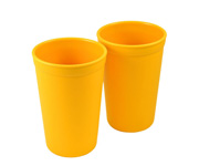 2 Drinking Cup sunny yellow