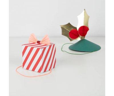 6 Cappellini Carta Natalizi