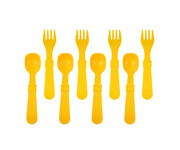 Re-Play 8 Pack Utensils - Sunny Yellow