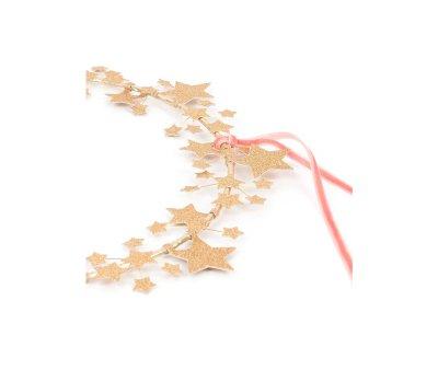 Ornamento Natalcio Coroa Estrelas Douradas