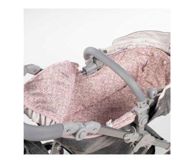 Carrozzina Bambole Grande Lili Flowers Grey-Pink