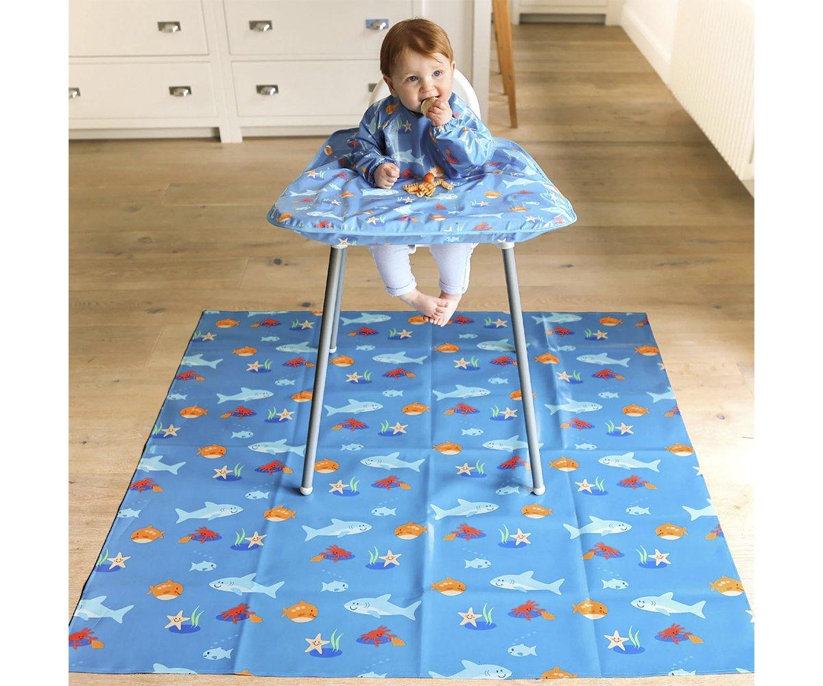 Alfombra Impermeable Wipeezee Splash Mat Blue Sea Creatures - Tutete