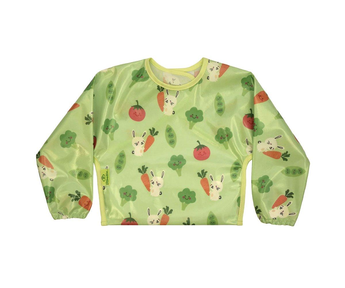 Babero Impermeable Wipeezee Sleeved Bib Green Bunny & Veg