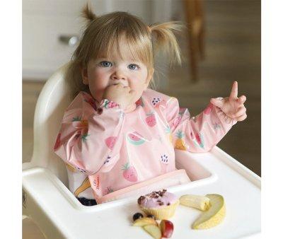 Bavoir  Manches Wipeezee Pink Yummy Treats Waterproof