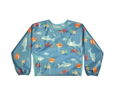 Bavoir  Manches Wipeezee Blue Sea Creatures Waterproof