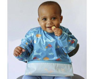 Bavoir  Manches Wipeezee Blue Sea Creatures Waterproof