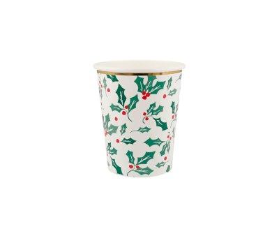 8  Vasos Motivos Acebo