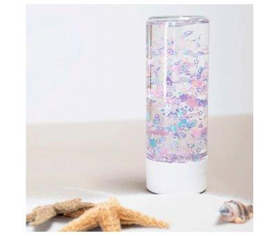 Bottiglia Sensoriale Conchiglie Blu e Rosa
