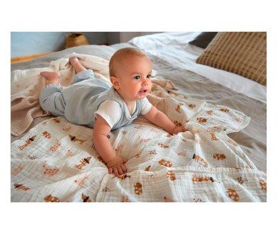 3 Mousselines Little Mateys Blue Drops 85 cm