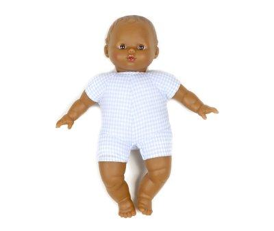 Bambolotto Vintage Lucas Minikane Soft Vichy Cielo