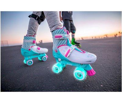 Neon Green and Pink Combo Skates Size 30-33
