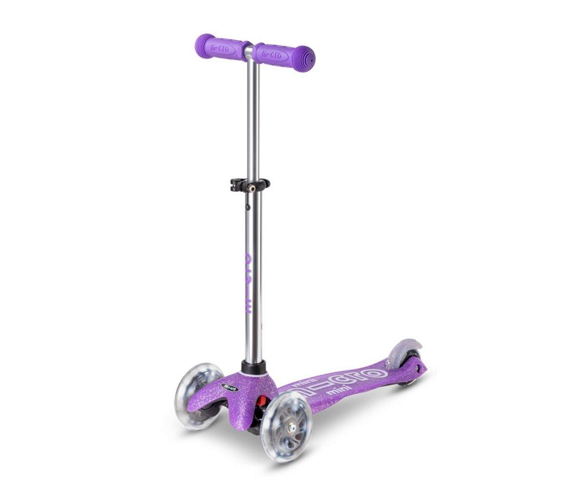 Patinete Mini Deluxe Led Glitter Lila