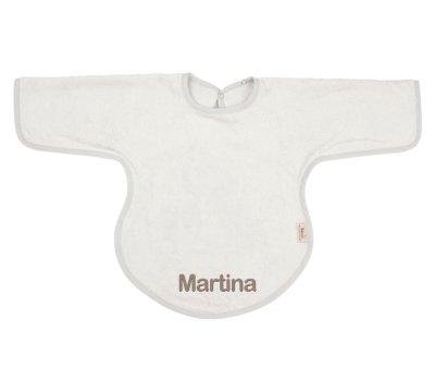 Babero con Mangas Silver Grey Personalizable