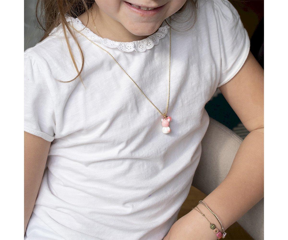 Collier Licorne Rose