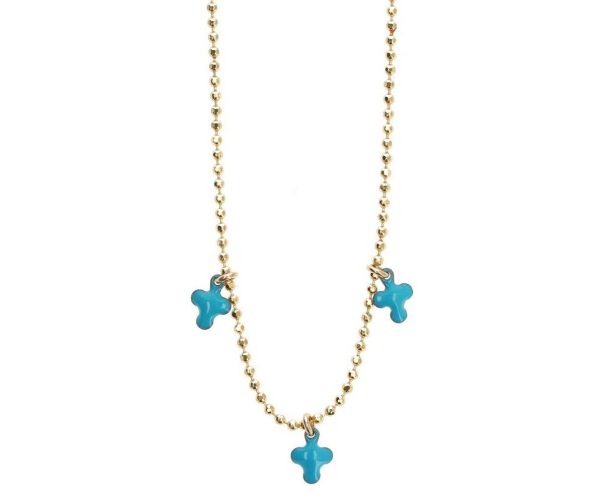 Collier Avec Des Croix Turquoises