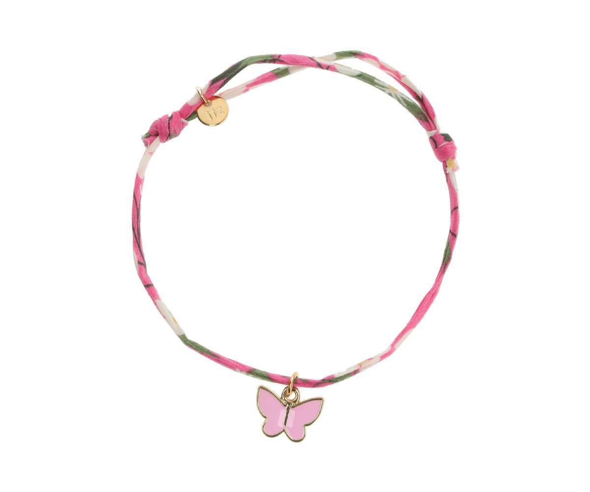 Pulsera Floral Liberty Mariposa Rosa