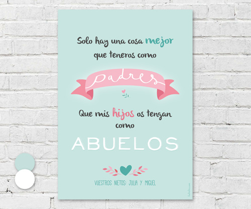 Lámina Personalizada Padres Abuelos