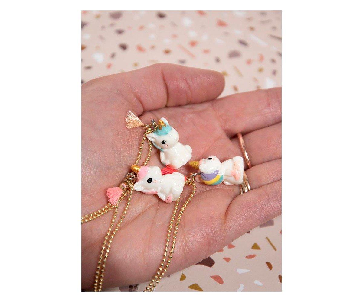 Collier Licorne Arc-en-ciel Corail