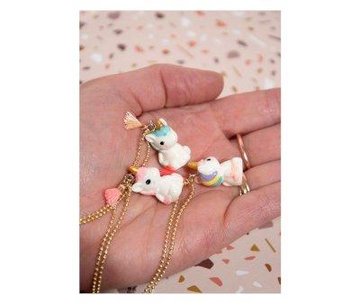Colar de unicrnio coral arco-ris