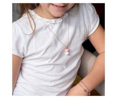 Colar de unicrnio coral arco-ris