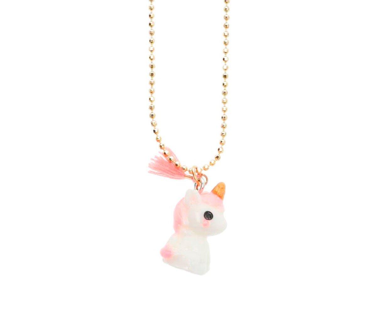 Collier Licorne Rose