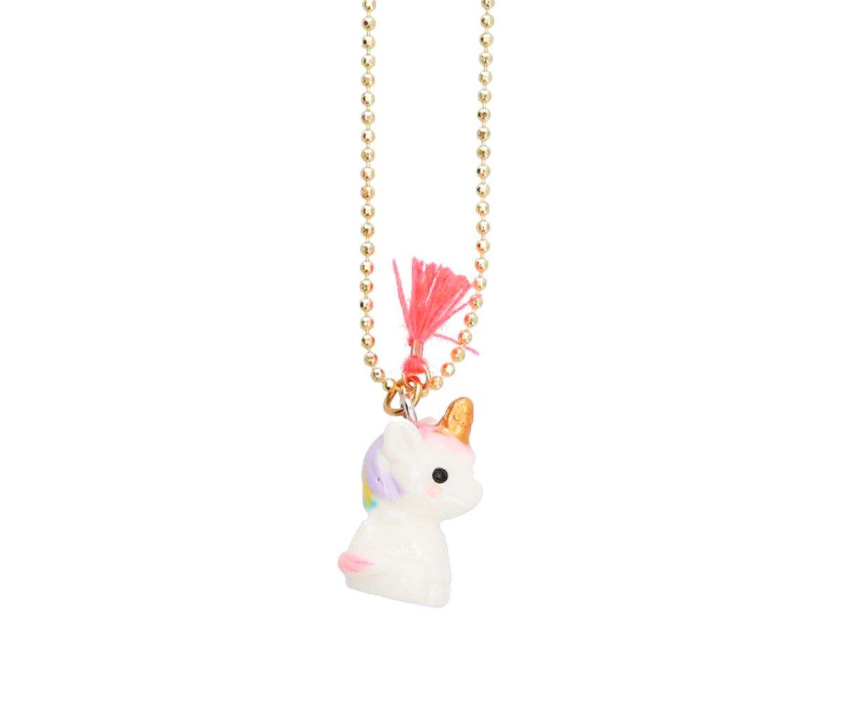 Collier Licorne Arc-en-ciel Corail