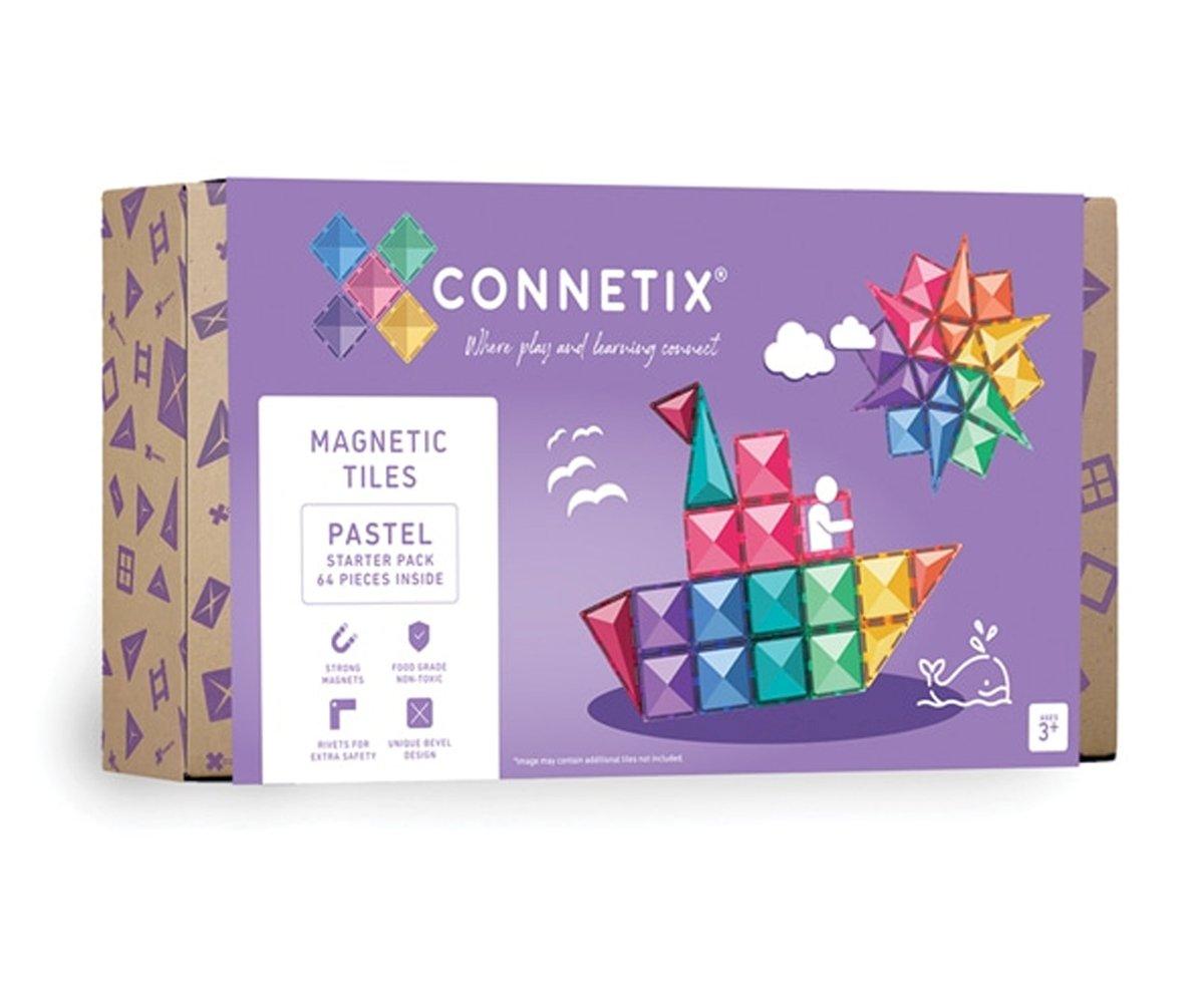 Construcción Connetix Pastel Starter 64 Piezas