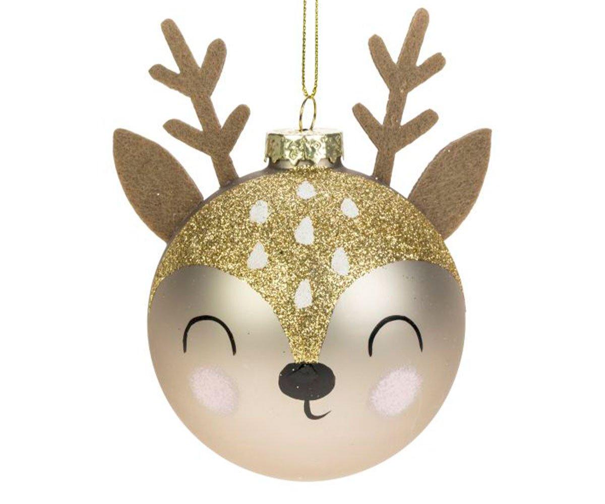 Bola De Natal Cristal Weiste Golden Deer