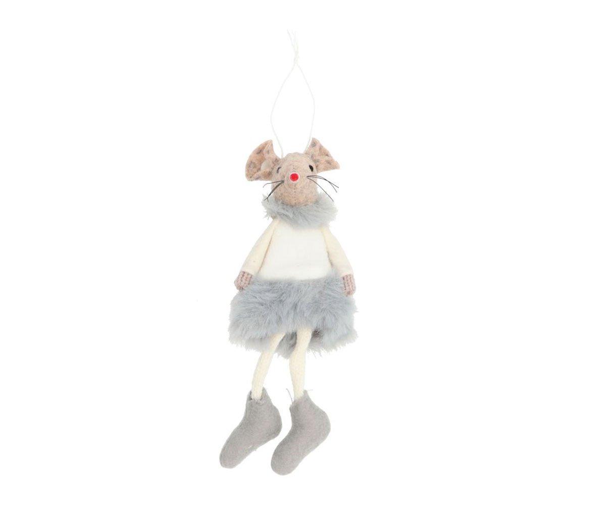 Dcoration de Nol Little Mouse Weiste Grey 