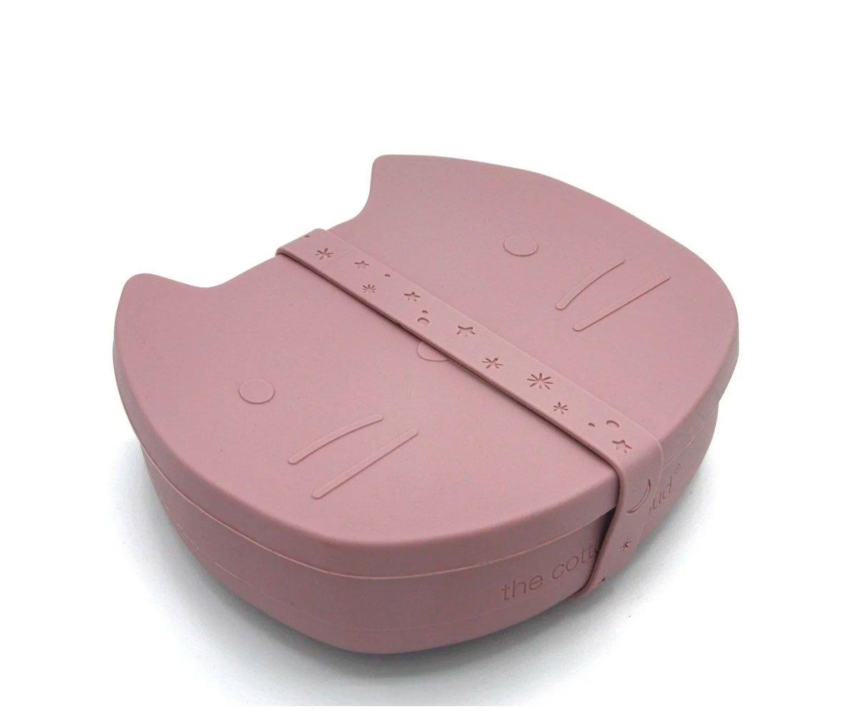 Lunch Box Silicone Pippa The Cat Dusty Mauve