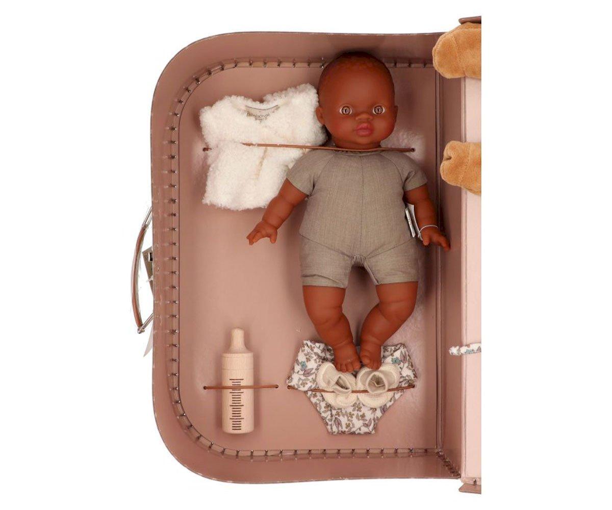 Valise Vintage « Birth Kit » Ondine Camel Soft Doll