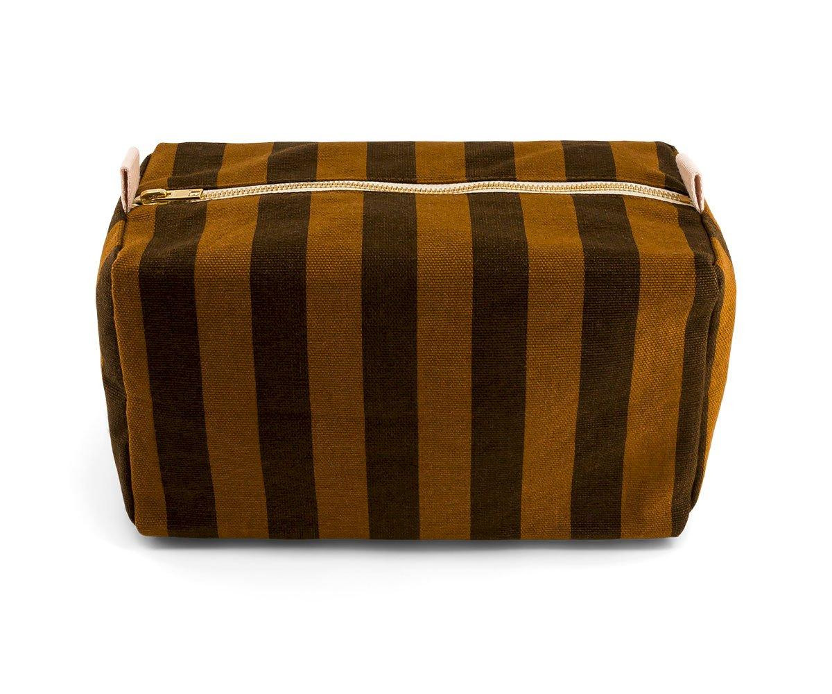 Beauty Case Vic Stripes Cumin/Black