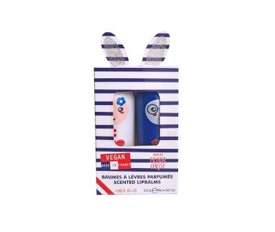 2 protetores labiais branco e azul