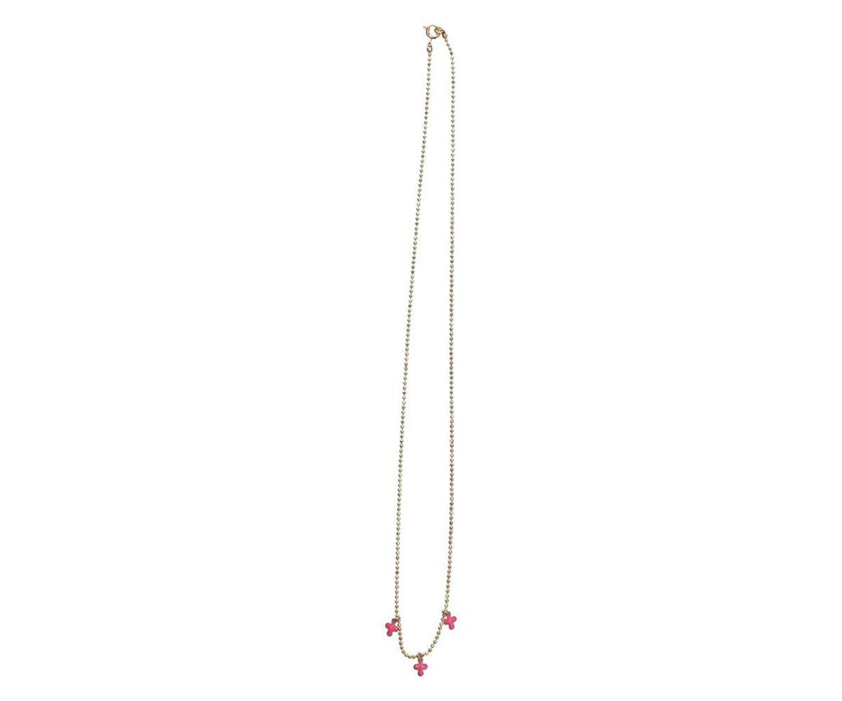 Collier Croix Rose