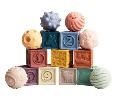 Bolas sensoriais Bebs com blocos empilhveis