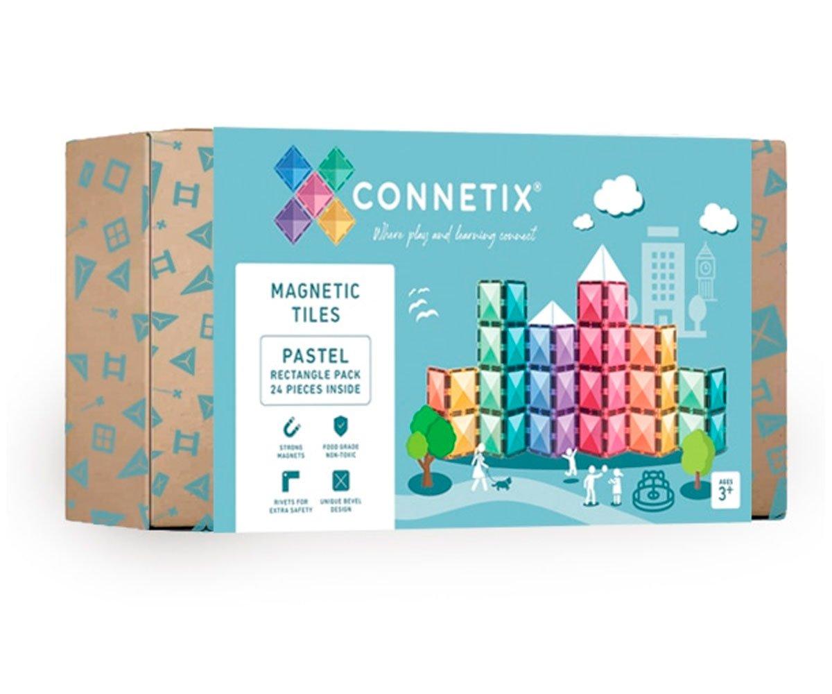 Construção Retangular Connetix Pastel 24 Peças