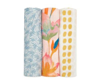 3 Muselinas Bamb Marine Gardens Swaddles Aden+Anais