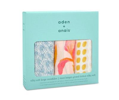3 Muselinas Bamb Marine Gardens Swaddles Aden+Anais