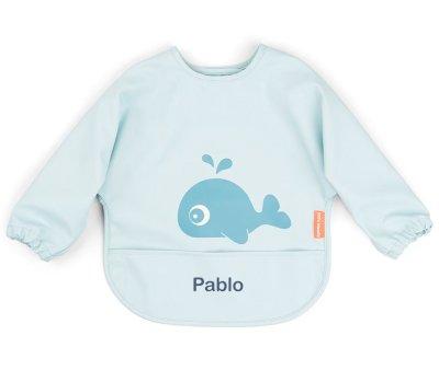 Bavaglio con Maniche Blue Wally 6-18m Personalizzabile