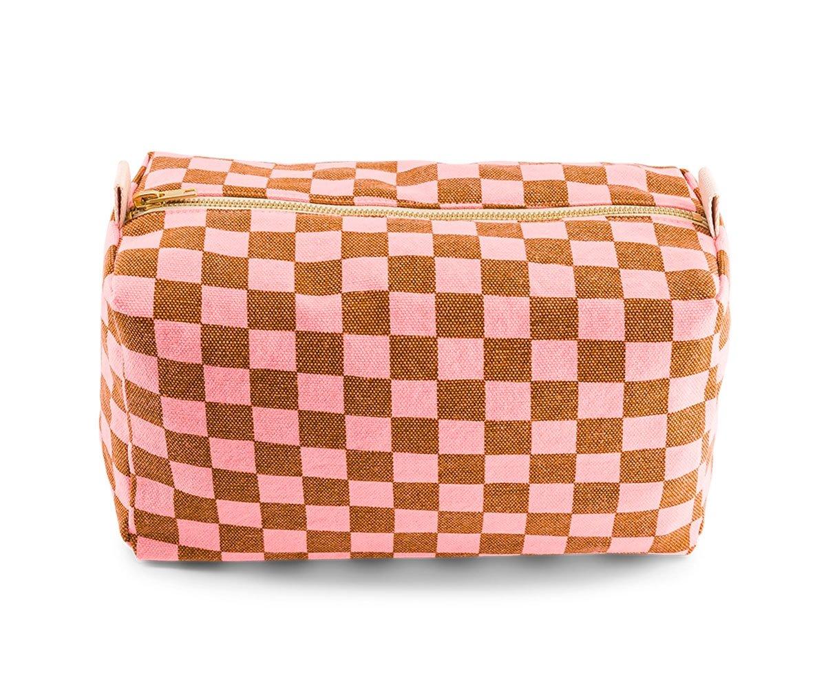 Trousse De Toilette Vic Damier Caramel/Strawberry