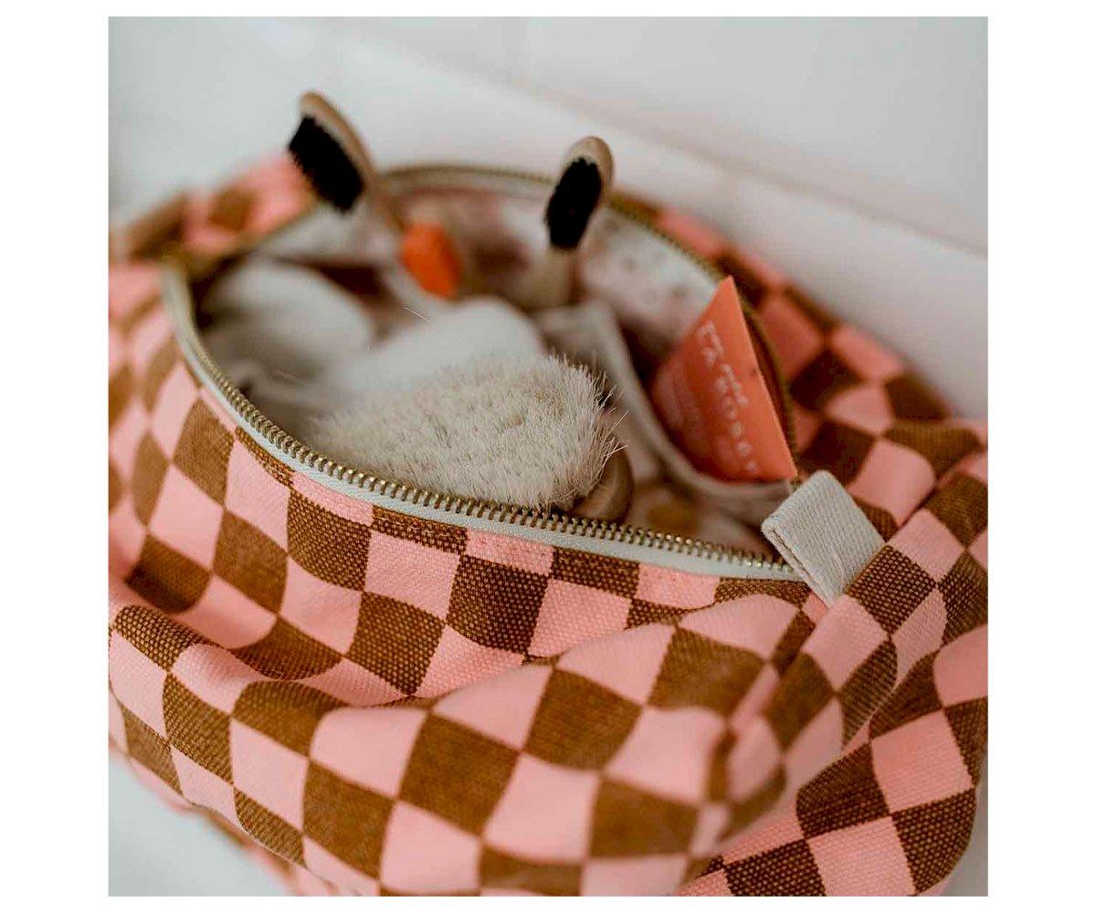 Trousse De Toilette Vic Damier Caramel/Strawberry