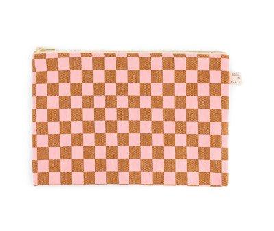 Borsa a Mano Lili Damier Caramel/Strawberry