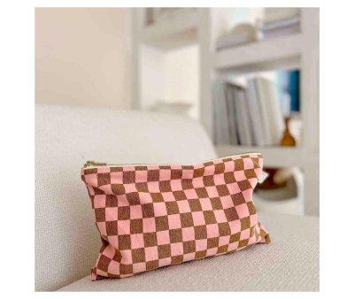Borsa a Mano Lili Damier Caramel/Strawberry