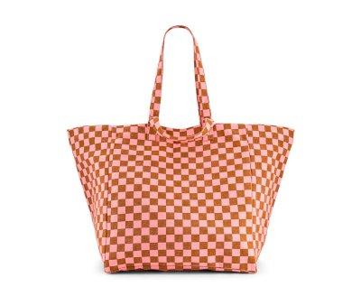 Borsa Tote Elisa Damier Caramel/Strawberry