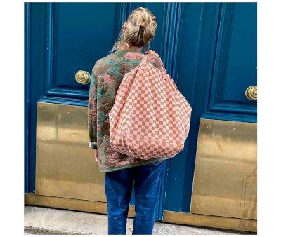 Borsa Tote Elisa Damier Caramel/Strawberry