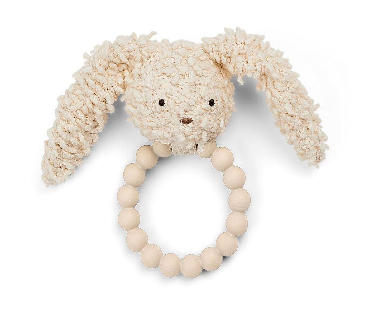 Anneau de Dentition et Hochet Bunny Off White