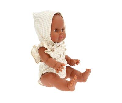 Bambola Gordis Carmen con Pagliaccetto e Cuffia Vichy Beige