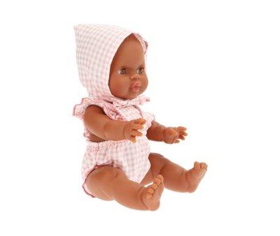 Bambola Gordis Carmen con Pagliaccetto e Cuffia Vichy Rosa